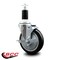 Service Caster 5'' Black Poly Swivel 1-3/8'' Expanding Stem Caster with Brake SCC-EX20S514-PPUB-BLK-TLB-138 - alternate 4